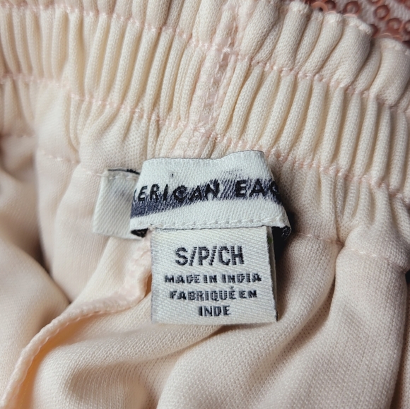 NWT AEO Rose Gold Sequin Mini Skirt - Picture 12 of 15